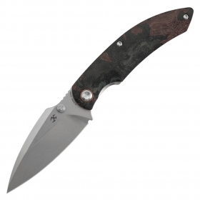 N� Kansept Knives Falk Rag Burl Canvas Micarta K1142A4
