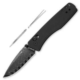 N� Kizer Vanguard Aegis Damascus Black G10 V3774A2
